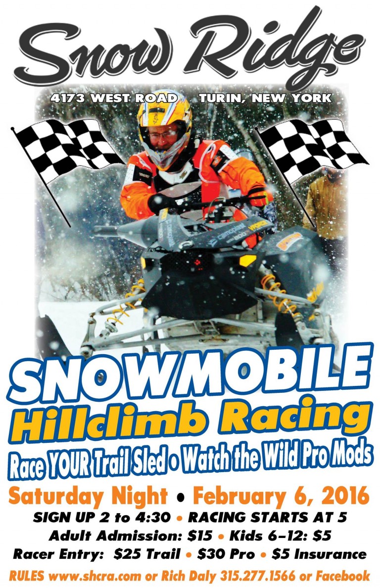 Turin Ridge Riders Snowmobile Snow Ridge Hill Climb By SHCRA - Snow Ridge